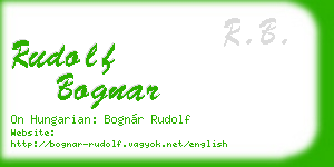 rudolf bognar business card